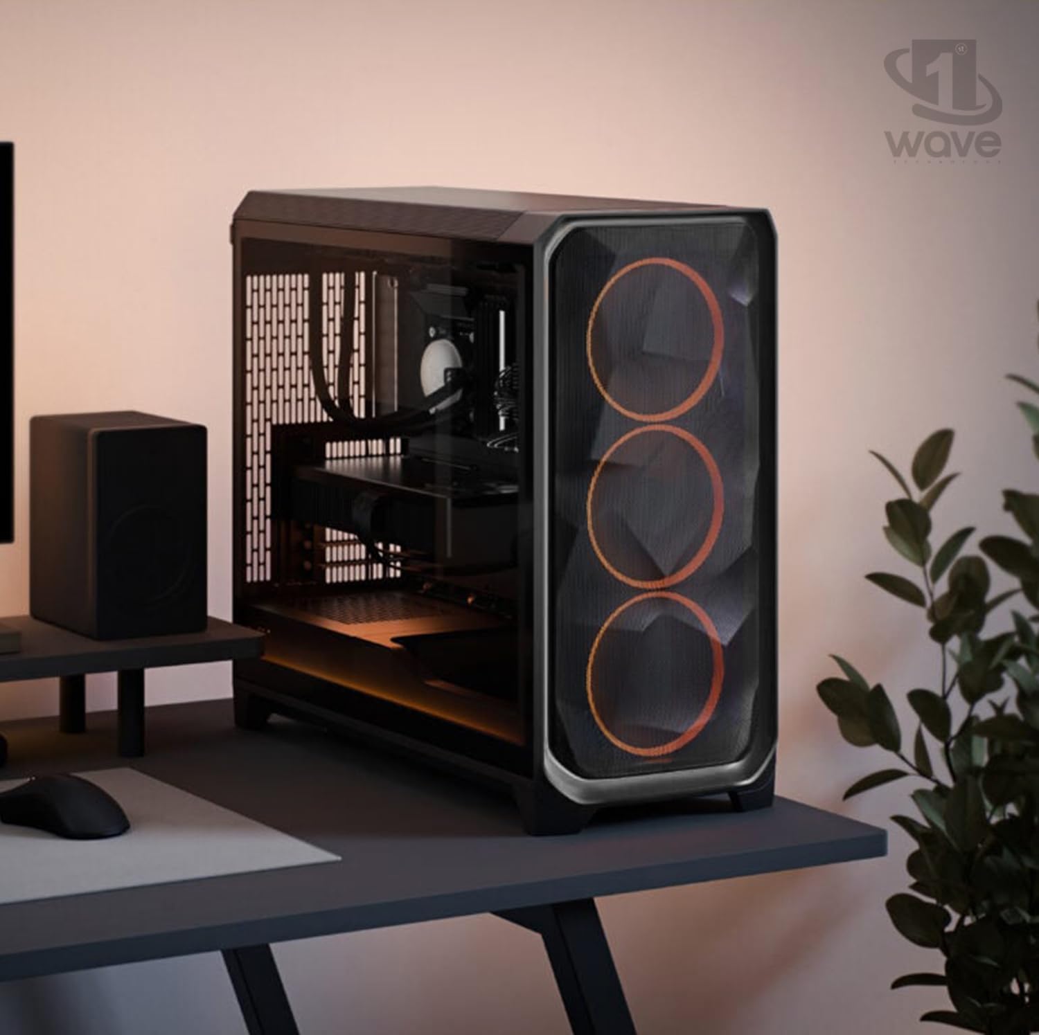 First Wave Black Phoenix AI & 3D Rendering Workstation – Intel Core Ultra 9 285K | 360mm Liquid Cooling | WiFi | RGB Performance Desktop | 3 Year Warranty First Wave