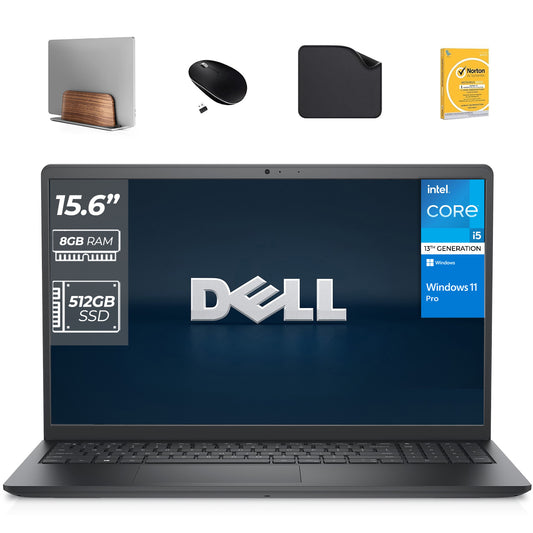 DELL Vostro 3520 Business Laptop, 13th Gen Intel i5-1334U, Windows 11 Pro (Free Bundle 1st Wave Laptop Stand + Wireless Mouse + Mouse pad + Antivirus)