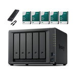 Synology DS1525+ 5‑Bay NAS High-Performance Network Attached Storage with Expandable RAID Backup Server, Business & Home File Storage – Includes 512GB External SSD