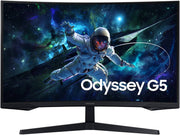 Samsung Odyssey G5 32" Curved QHD Gaming Monitor – 2560x1440, 165Hz Refresh Rate, 1ms Response Time, HDR10, AMD FreeSync, 1000R Curvature, Eye Saver Mode & Flicker-Free, Model LS32CG552EMXUE