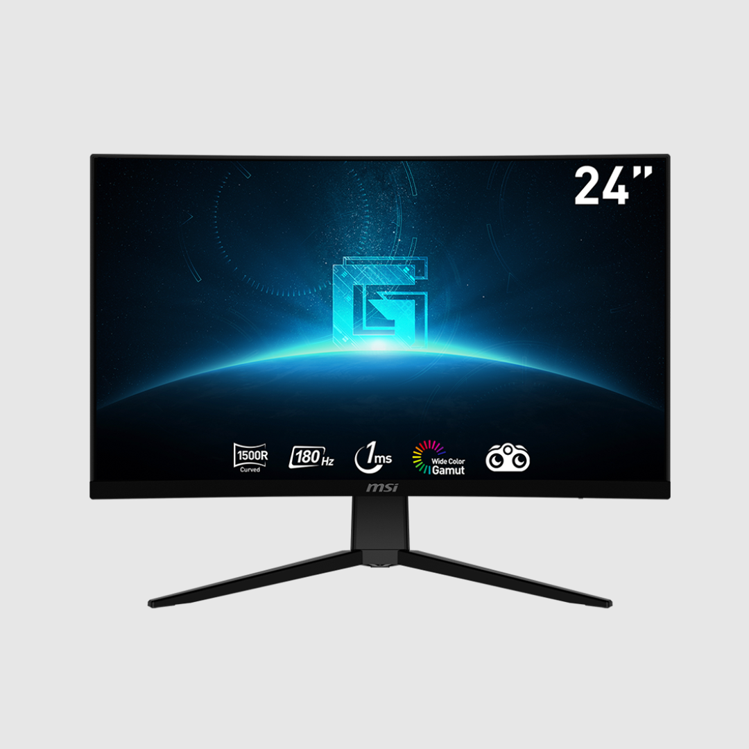 MSI G2422C, 24 Curved Gaming Monitor, 1920 x 1080 (FHD), VA, 1 ms, 170 Hz, FreeSync Premium, HDMI, DP Port - Includes Wireless Mouse + Mouse Pad