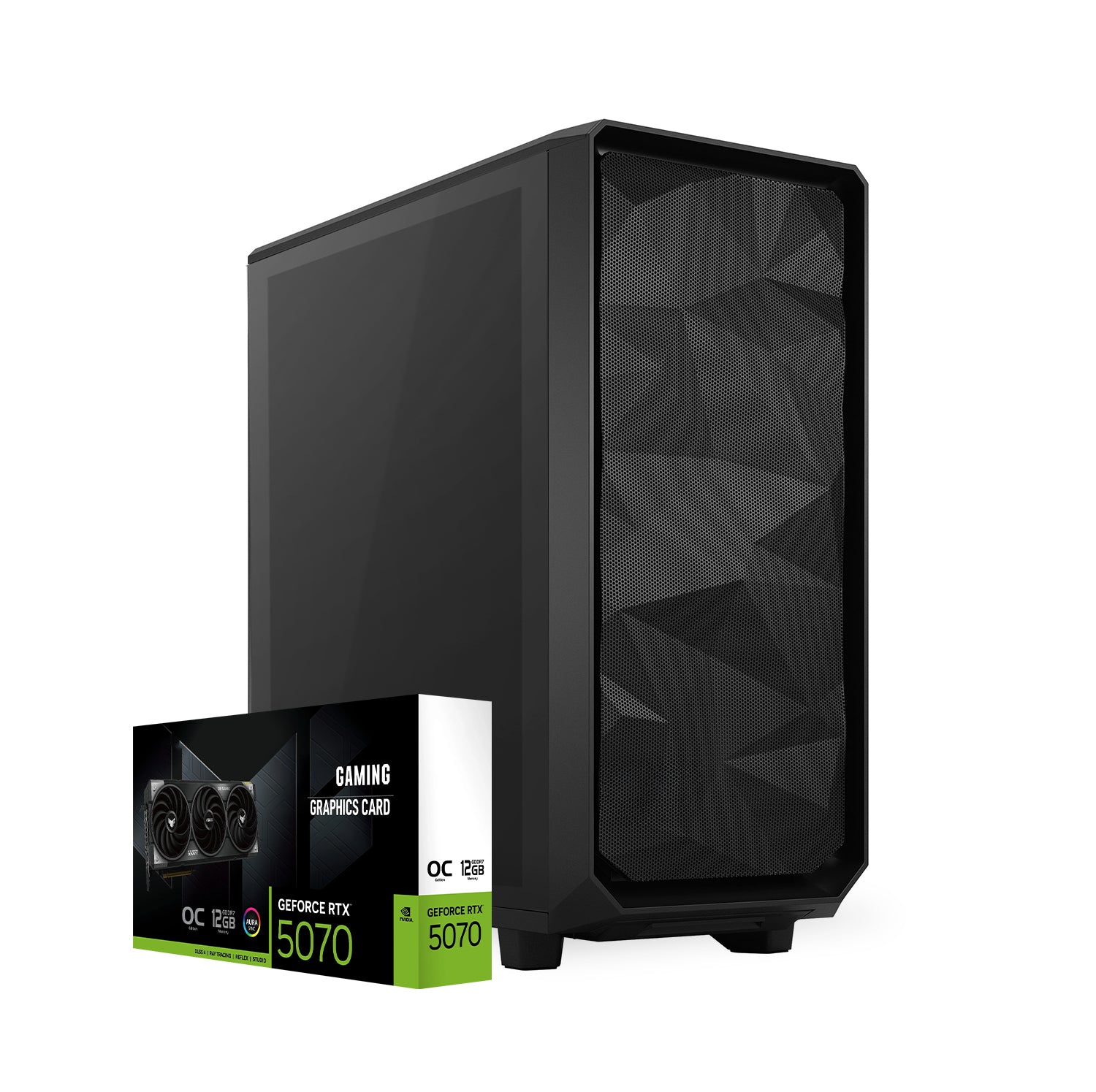 First Wave Spotlight R7 Workstation PC – AMD Ryzen 7 9800X3D, 12GB RTX GPU, DDR5 6000MHz RAM, 1TB NVMe SSD, 1TB SATA SSD, Liquid Cooling, WiFi, High-Performance Gaming & Streaming