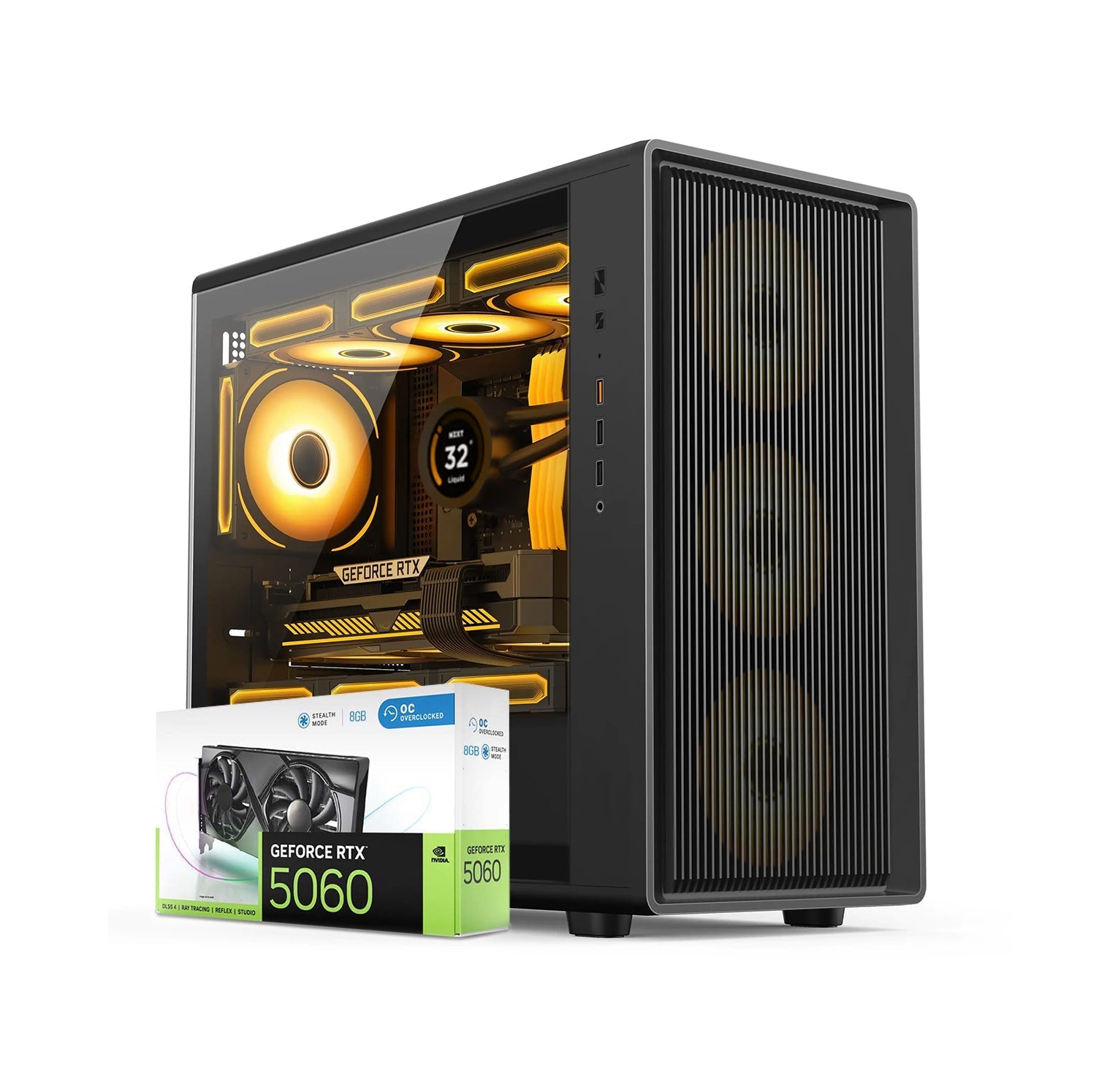 First Wave FrostRage Gaming PC – 14th Gen Intel i7-14700KF, RTX 5060 8GB Graphics, DDR5 RGB RAM, 2TB SSD (1TB NVMe + 1TB SATA), WiFi, ARGB Cooling, Win11 Pro, 2Y Warranty