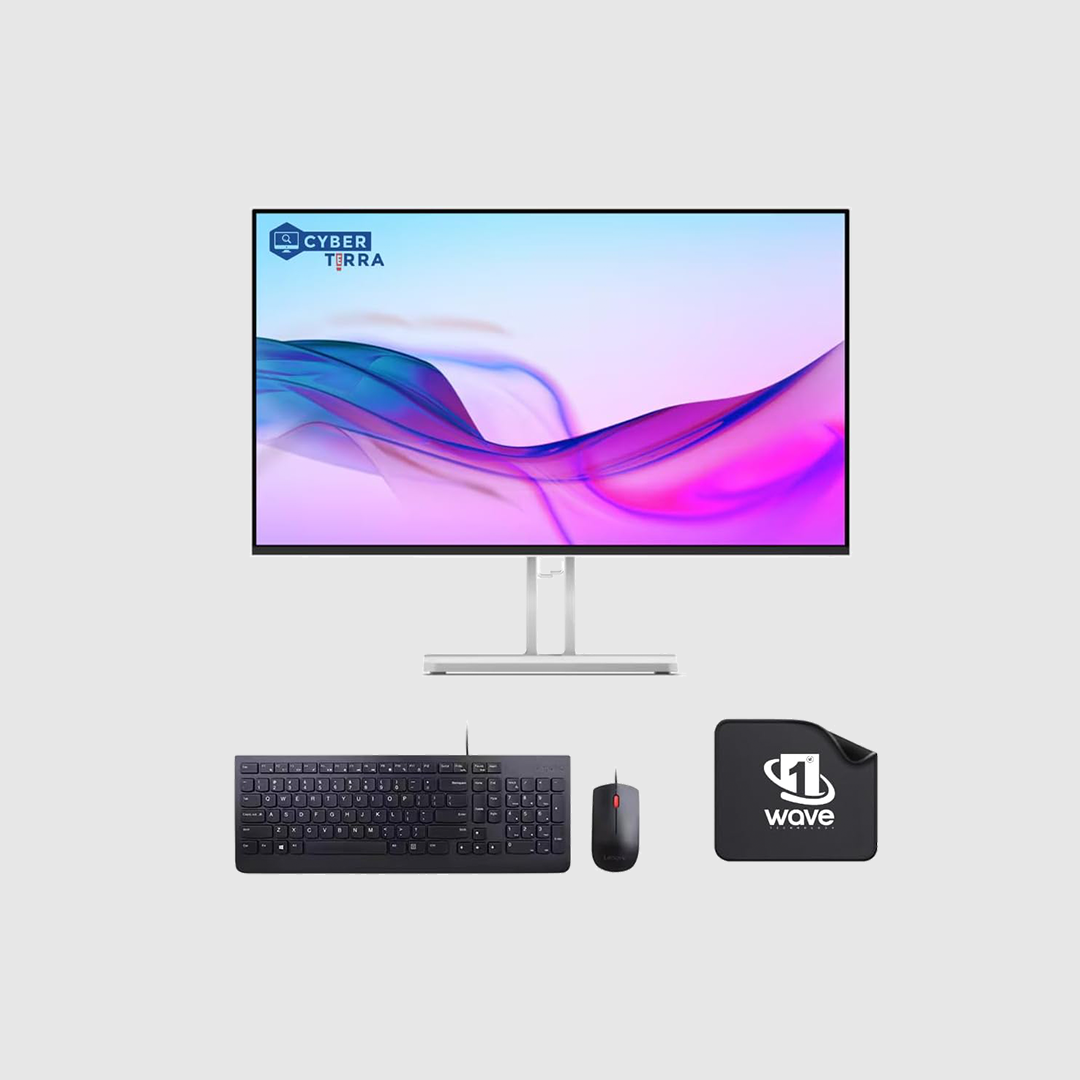 Lenovo 27" Business Monitor Full HD (L27i-4A) FREE Wired Keyboard + Mouse + Mousepad | 100Hz, 1ms Response Time, Eye safe, 99% sRGB color, 3-Year Warranty