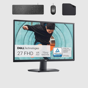 Dell SE2722H 27" Full HD (1920x1080) Monitor - Includes Wired Keyboard + Mouse + Mouse Pad | 75Hz, IPS, 5ms, 99% sRGB, DisplayPort, HDMI, VGA