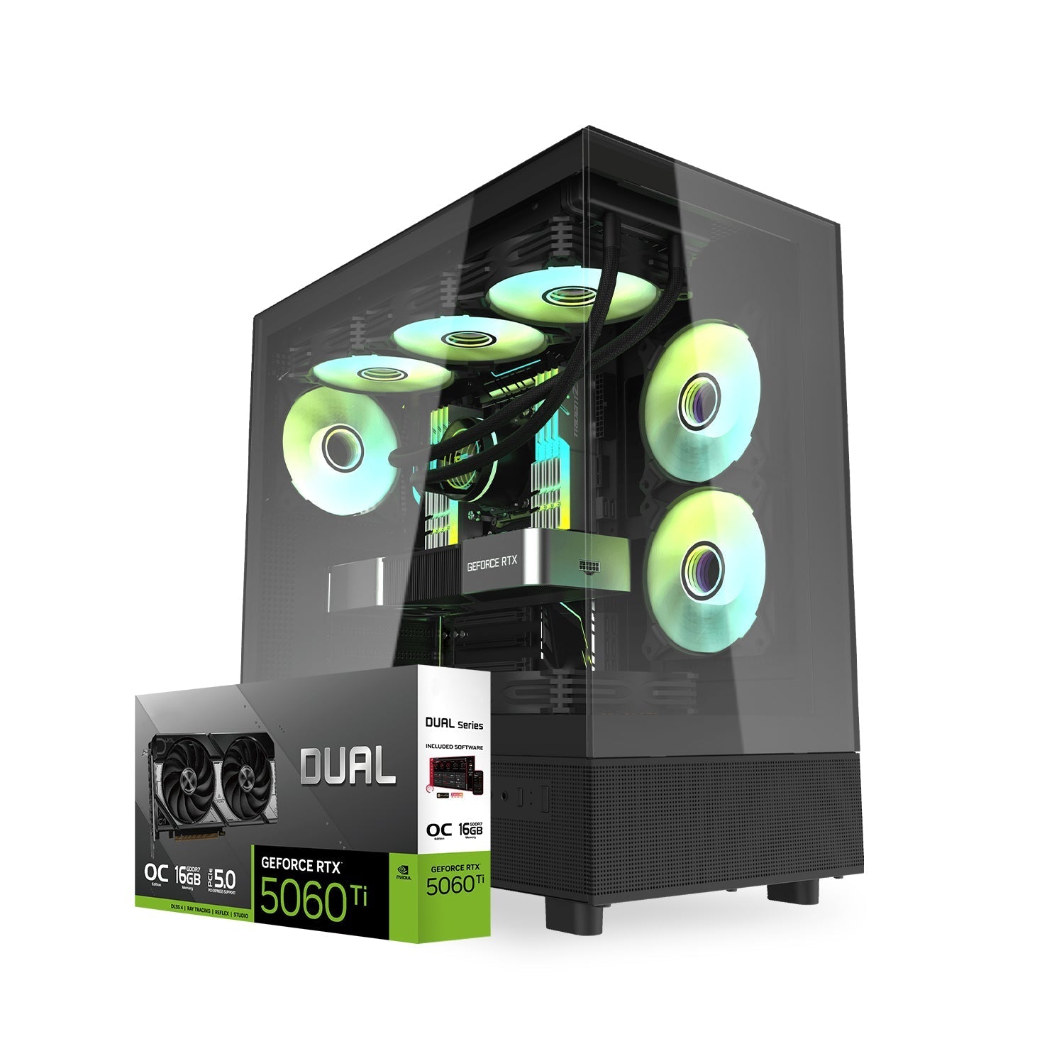 First Wave ViperX Gaming PC – AMD Ryzen 7-7700, 16GB RTX 5060 Ti Graphics, DDR5 RGB RAM, 2TB SSD (1TB NVMe + 1TB SATA), WiFi, ARGB Cooling, Windows 11 Pro, 2Y Warranty