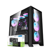 First Wave ShadowSurge Gaming PC – AMD Ryzen 5-7600, 8GB RTX 5060 Graphics, DDR5 RGB RAM, 1TB NVMe SSD, WiFi, ARGB Cooling, Windows 11 Pro, 2Y Warranty