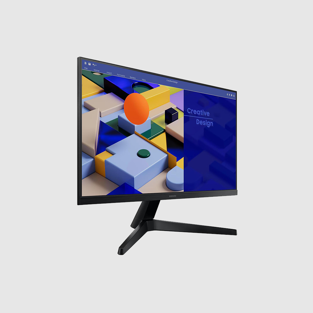 Samsung 24" FHD Monitor with 75Hz Refresh Rate, Borderless Design, IPS Display, AMD FreeSync, Eye Care (LS24C310EAMXUE) Include Wiress Mouse + Antivirus + Mouse Pad