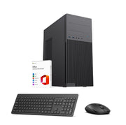 First Wave Optiview Business Desktop PC – Intel® Core™ i3-12100 Processor, DDR5 RAM, 512GB NVMe M.2 SSD, WiFi, ARGB Cooling, Windows 11 Pro, 2-Year Warranty, High-Performance Office Desktop