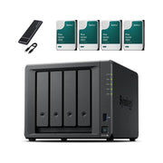 Synology DS425+ 4-Bay NAS High-Performance Network Attached Storage with RAID Backup Server, Secure File Sharing & Cloud Storage for Home and Business – Includes 512GB External SSD for Backup