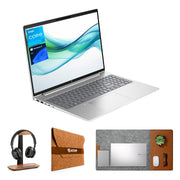 HP ProBook 460 G11 Business Laptop – Intel Core Ultra 7 | 16GB RAM | 512GB SSD | 16.1" Full HD Display | Backlit English Keyboard | Windows 11 Pro | with First Wave Workspace Bundle (Signature Desk Mat + Headset Stand + SlimGuard Sleeve) HP