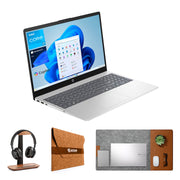 HP Laptop – Intel Core i7-1355U | 16GB RAM | 512GB SSD | 15.6" FHD Touchscreen | Backlit Keyboard | Windows 11 Pro | Natural Silver | Free First Wave Workspace Bundle (Signature Mat + Headset Stand + SlimGuard) Model : 15FD-0127DX