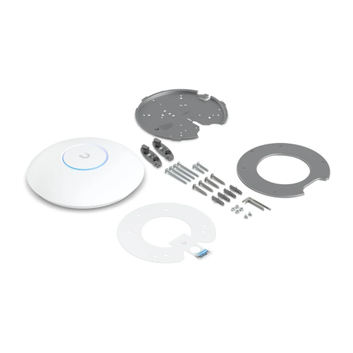 Ubiquiti Networks UniFi U7 Pro Indoor WiFi 7 Access Point - Dual-Band, 6 GHz (5.7 Gbps), 2.4 GHz (688 Mbps), Supports 300+ Clients, SGCC Steel Design, White