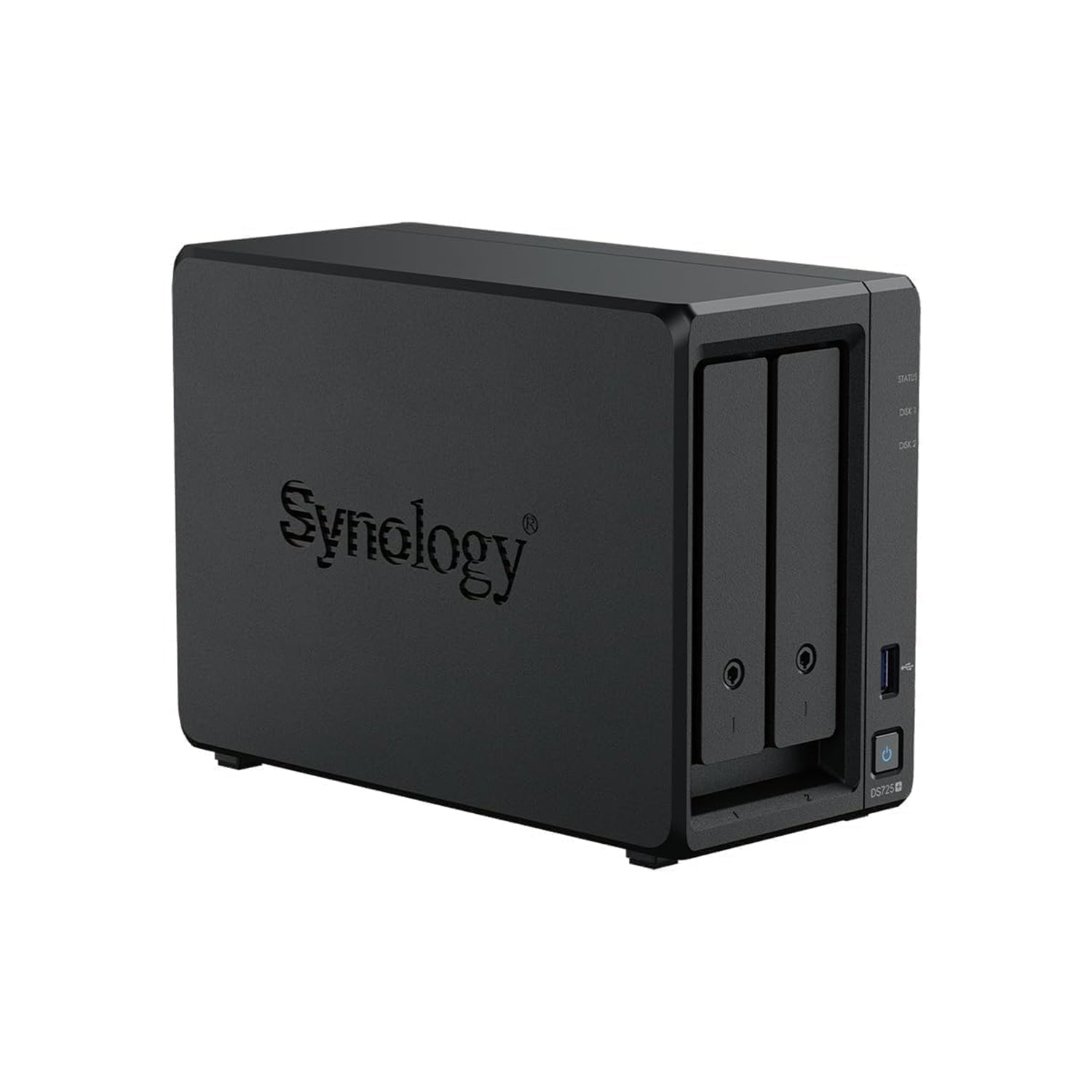 Synology DS725+ 2-Bay NAS High-Performance Network Attached Storage with 2.5GbE + 1GbE Networking, NVMe SSD Cache Support, Expandable RAID Backup & Cloud File Server – Includes 512GB External SSD