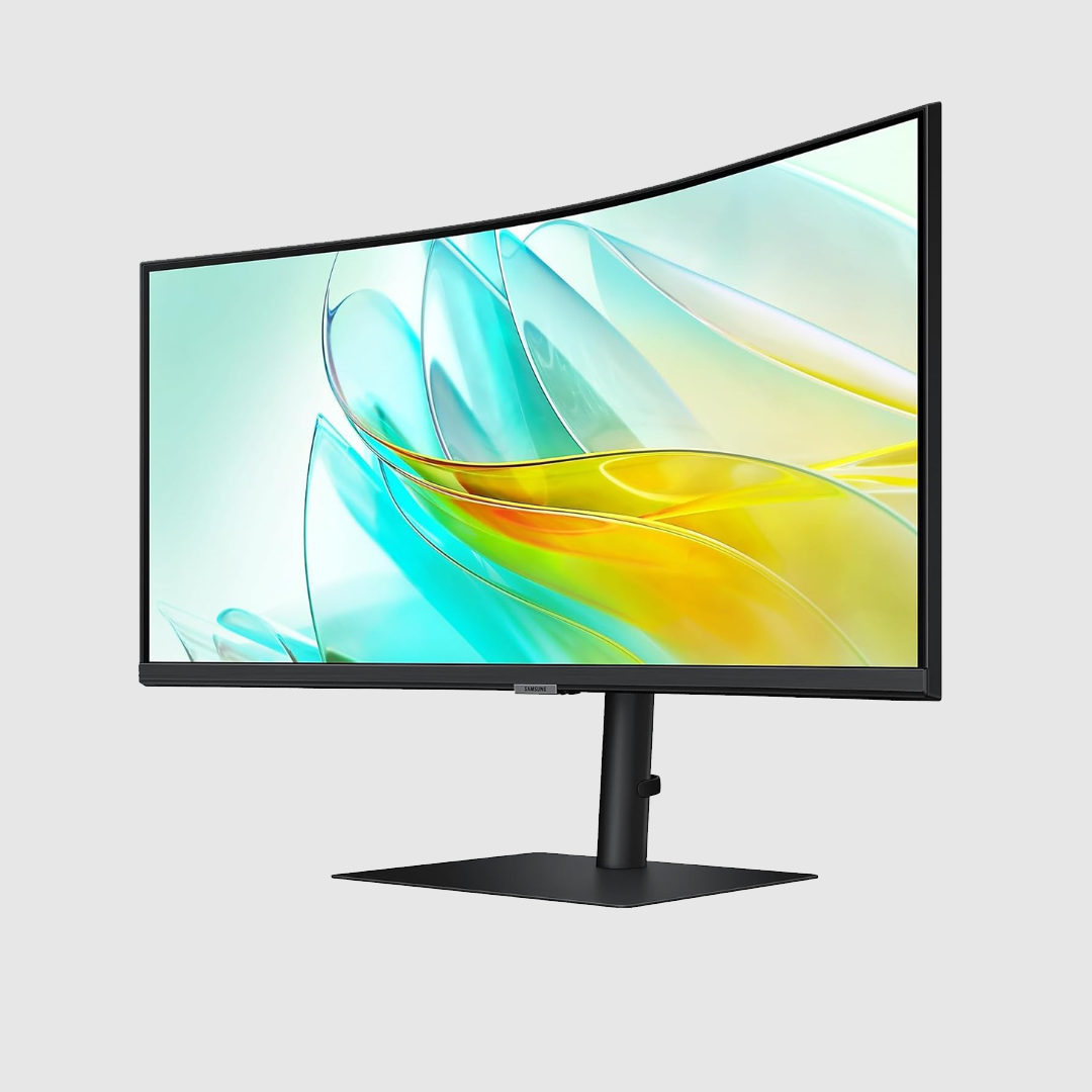 Samsung ViewFinity S65UC 34" Curved Business Monitor - 3440x1440 Resolution, LS34C650UAMXUE, Ultra-Wide Screen, Enhanced Productivity, Sleek Design - Includes HD WebCam + Wireless Mouse + Mouse Pad