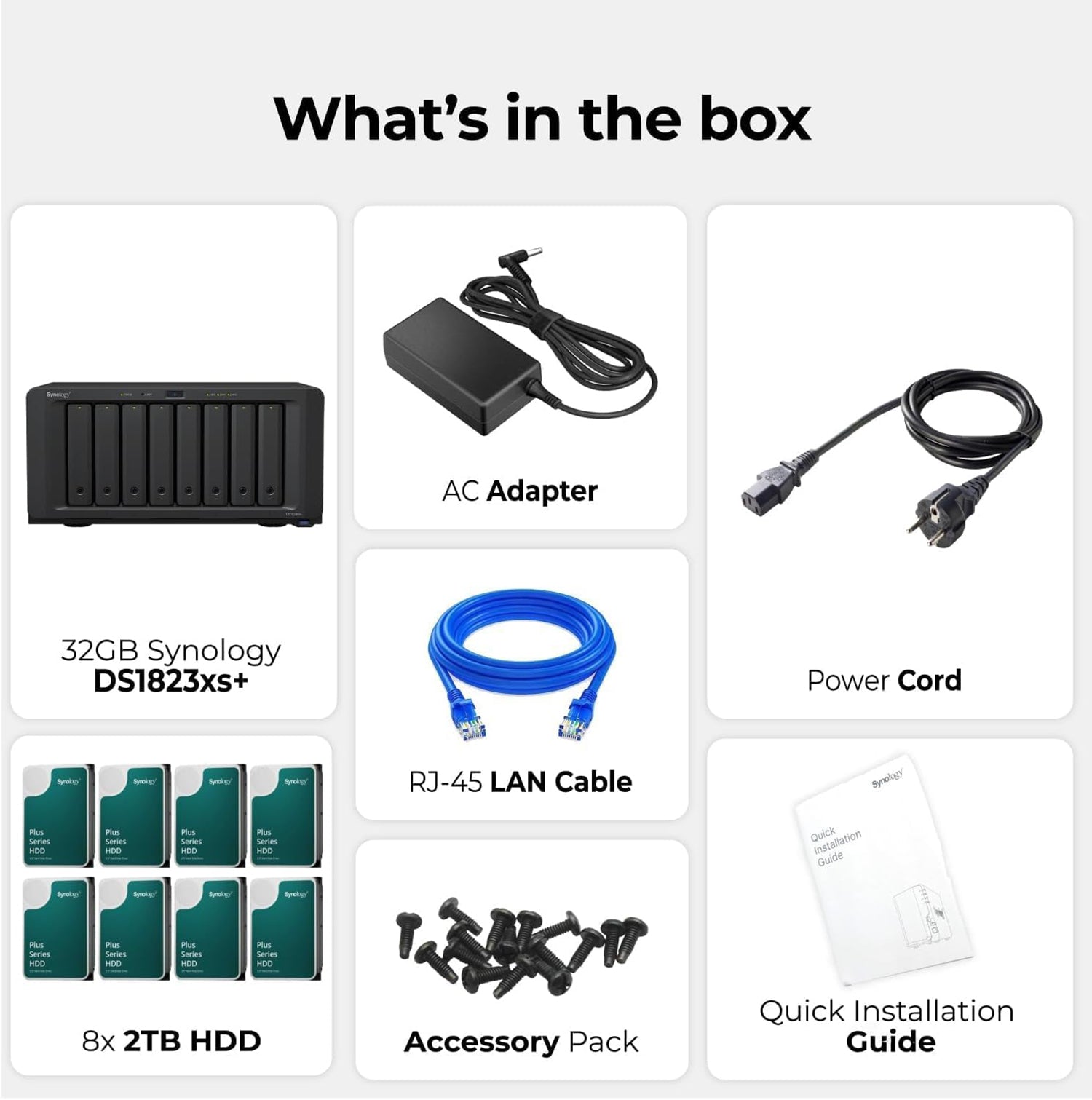 Synology DS1823xs+ 8-Bay NAS High-Speed Network Attached Storage with Expandable Scalable RAID Backup Server, Business & Enterprise File Storage – Includes 512GB External SSD