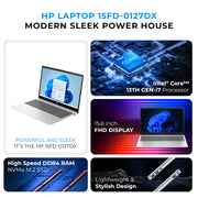 HP Laptop – Intel Core i7-1355U | 16GB RAM | 512GB SSD | 15.6" FHD Touchscreen | Backlit Keyboard front view | Buy in UAE