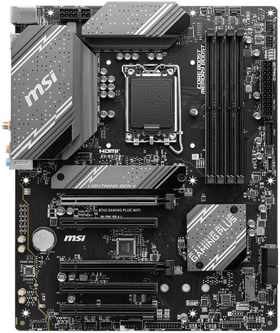MSI PRO B760M-A WIFI DDR4 Motherboard – Micro-ATX, Intel B760 Chipset, Supports 14th/13th Gen Intel® Core™ Processors, DDR4, PCIe 4.0, Wi-Fi 6E, 2.5G LAN, USB 3.2 Gen 2, Lightning Gen 4 M.2, Extended Heatsink, EZ Debug LED