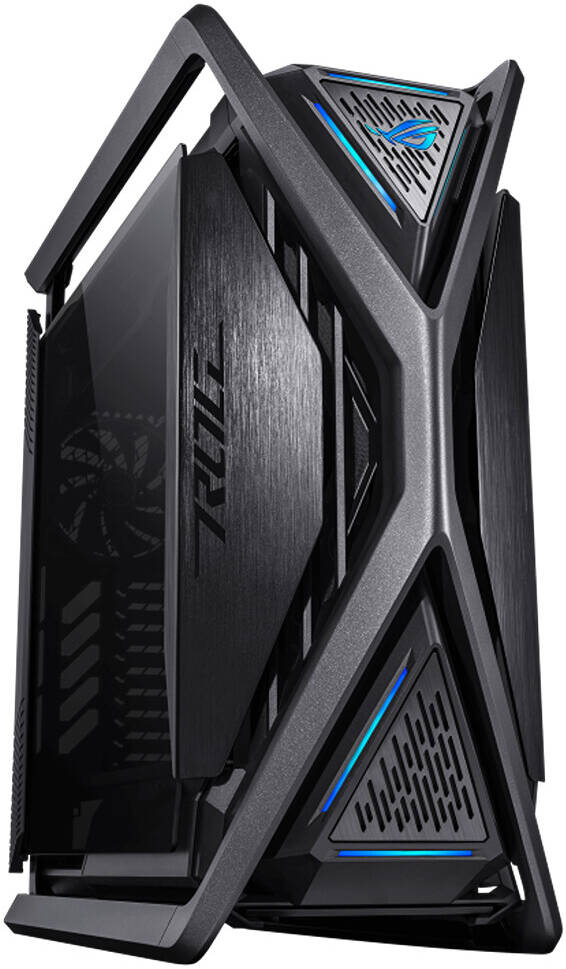 ASUS ROG Hyperion GR701 Black – Premium Full-Tower PC Case, Tempered Glass, PWM Fan Hub, High-Airflow Design