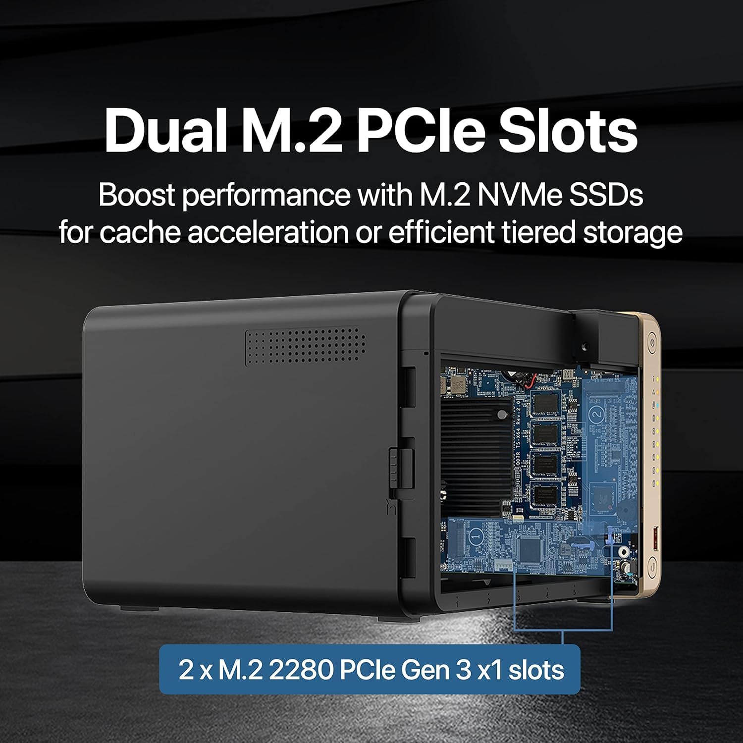 Q-NAP TS664 NAS 6 Bay (16GB RAM) – Preconfigured with NAS HDDs, High-Performance Desktop Network Storage Device - FREE Extrenal SSD 512GB for Backup (48TB (6 x 8TB HDDs))