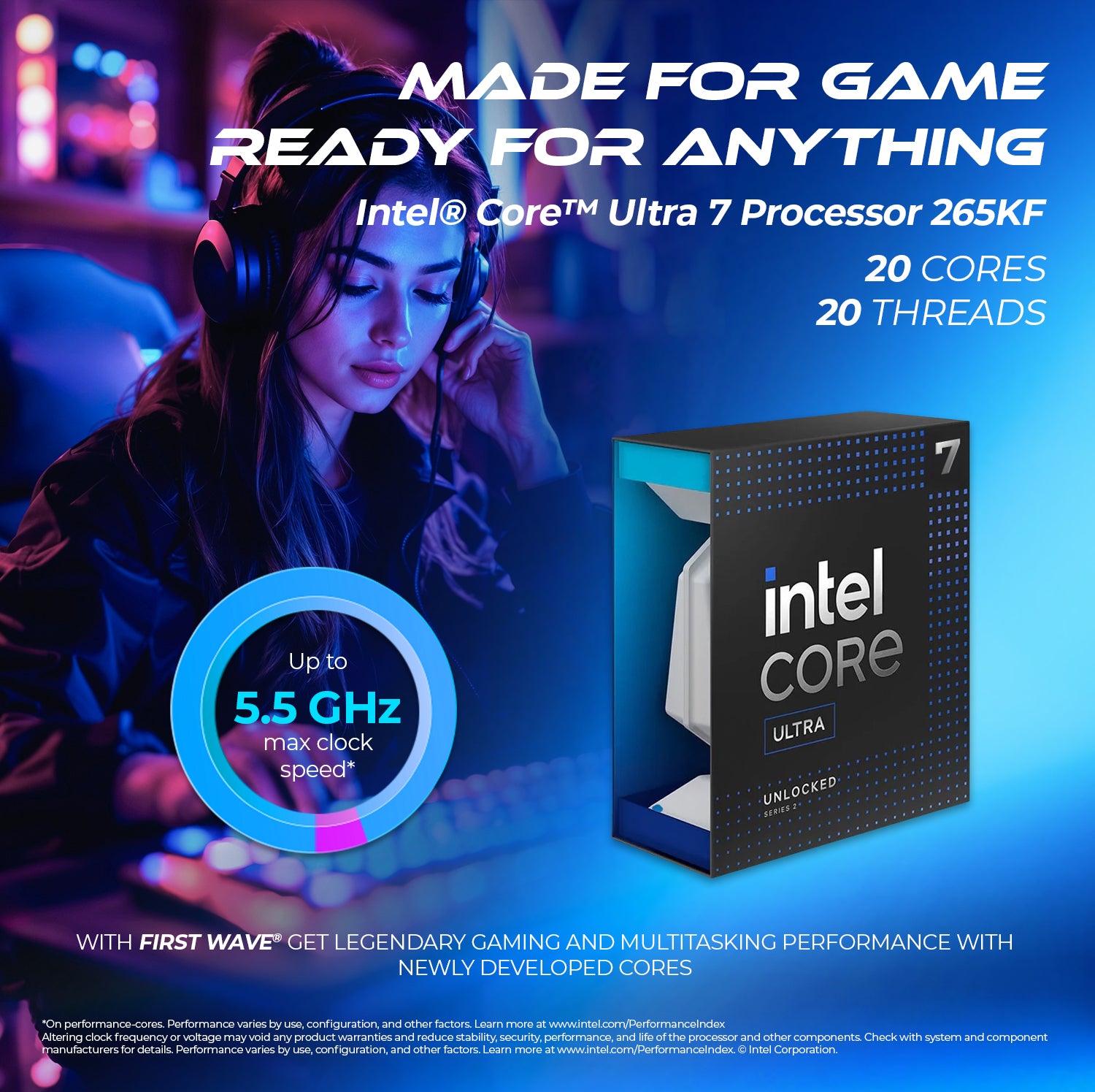 First Wave CryoSpire Gaming PC – Intel Core Ultra 7 - 265KF, 8GB RTX 5060 Ti Graphics, DDR5 RGB RAM, 1TB NVMe SSD , WiFi, ARGB Cooling, Windows 11 Pro, 2Y Warranty