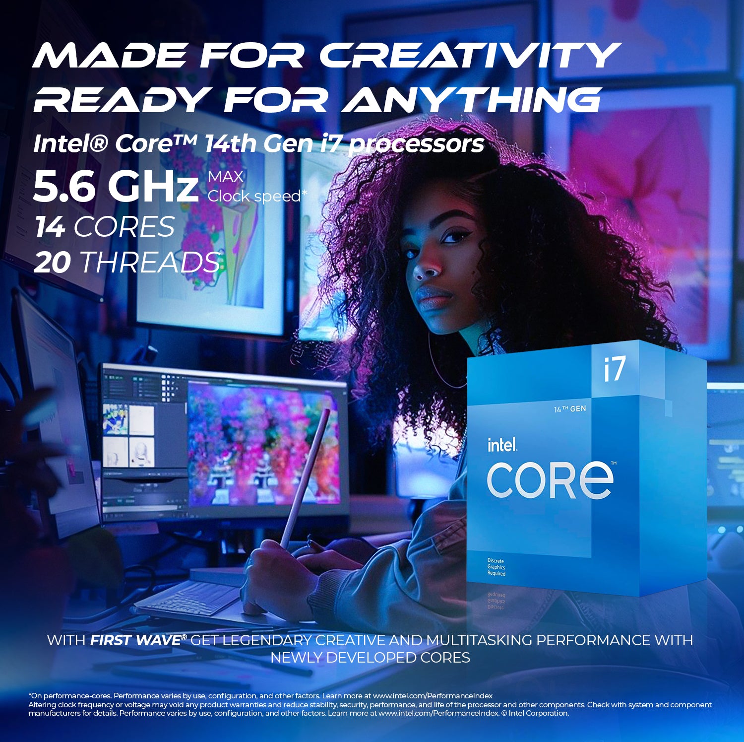 First Wave BuildStation Workstation PC – Content Creation Edition – Intel Core i7-14700KF, RTX 5060 Graphics, DDR5 RAM, 2TB (1TB NVMe SSD+1TB SATA), WiFi, Windows 11 Pro, 2 Years Warranty