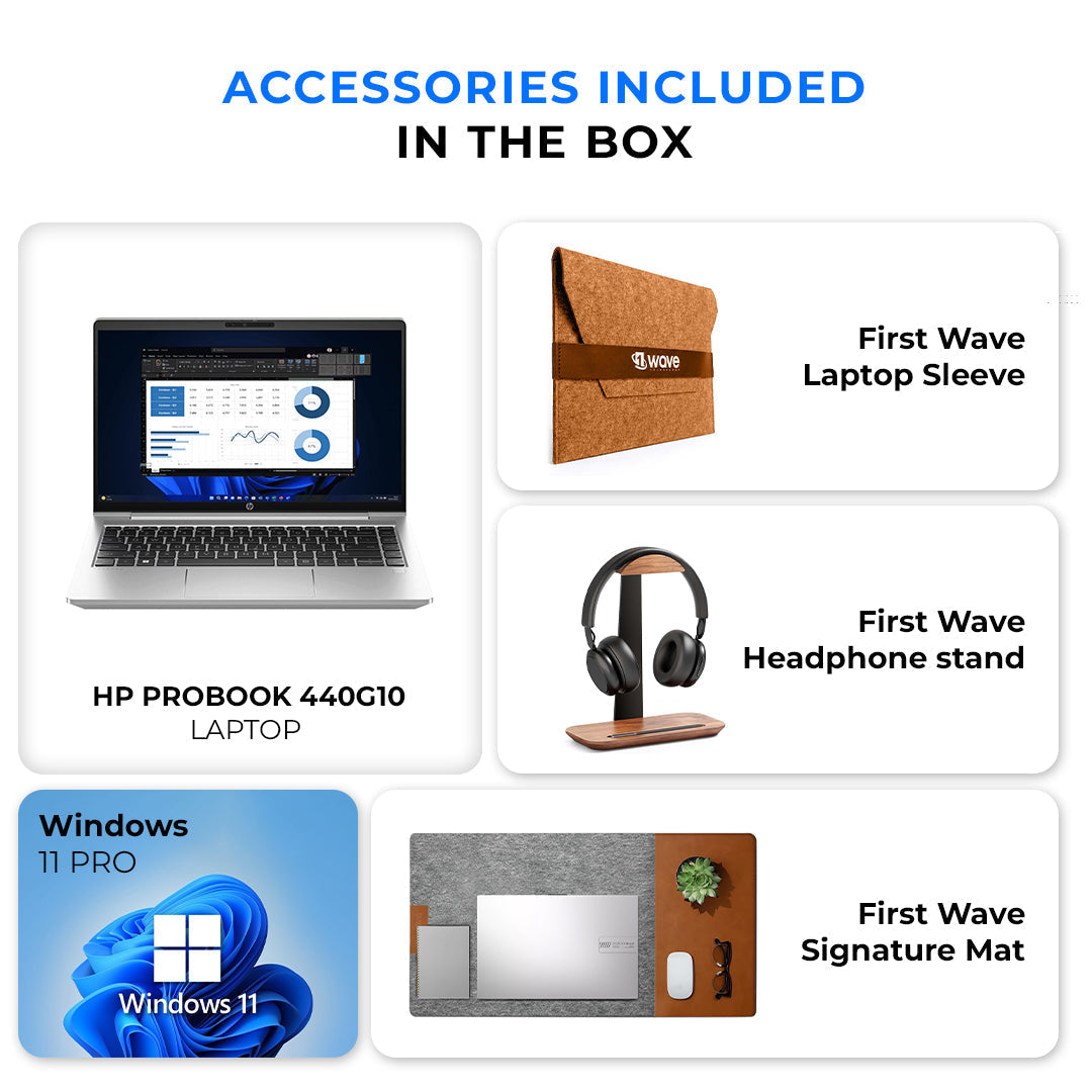 HP ProBook 440 G10 Business Laptop – Intel Core i7-1355U | 8GB RAM | 512GB SSD side view | Cyberterra