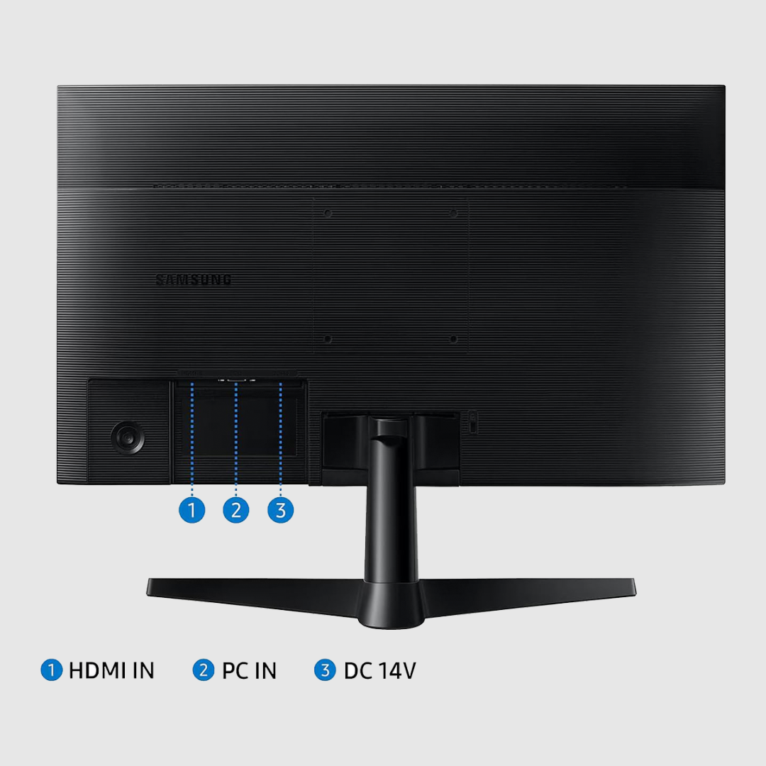 Samsung 24" FHD Monitor with 75Hz Refresh Rate, Borderless Design, IPS Display, AMD FreeSync, Eye Care (LS24C310EAMXUE) Include Wiress Mouse + Antivirus + Mouse Pad