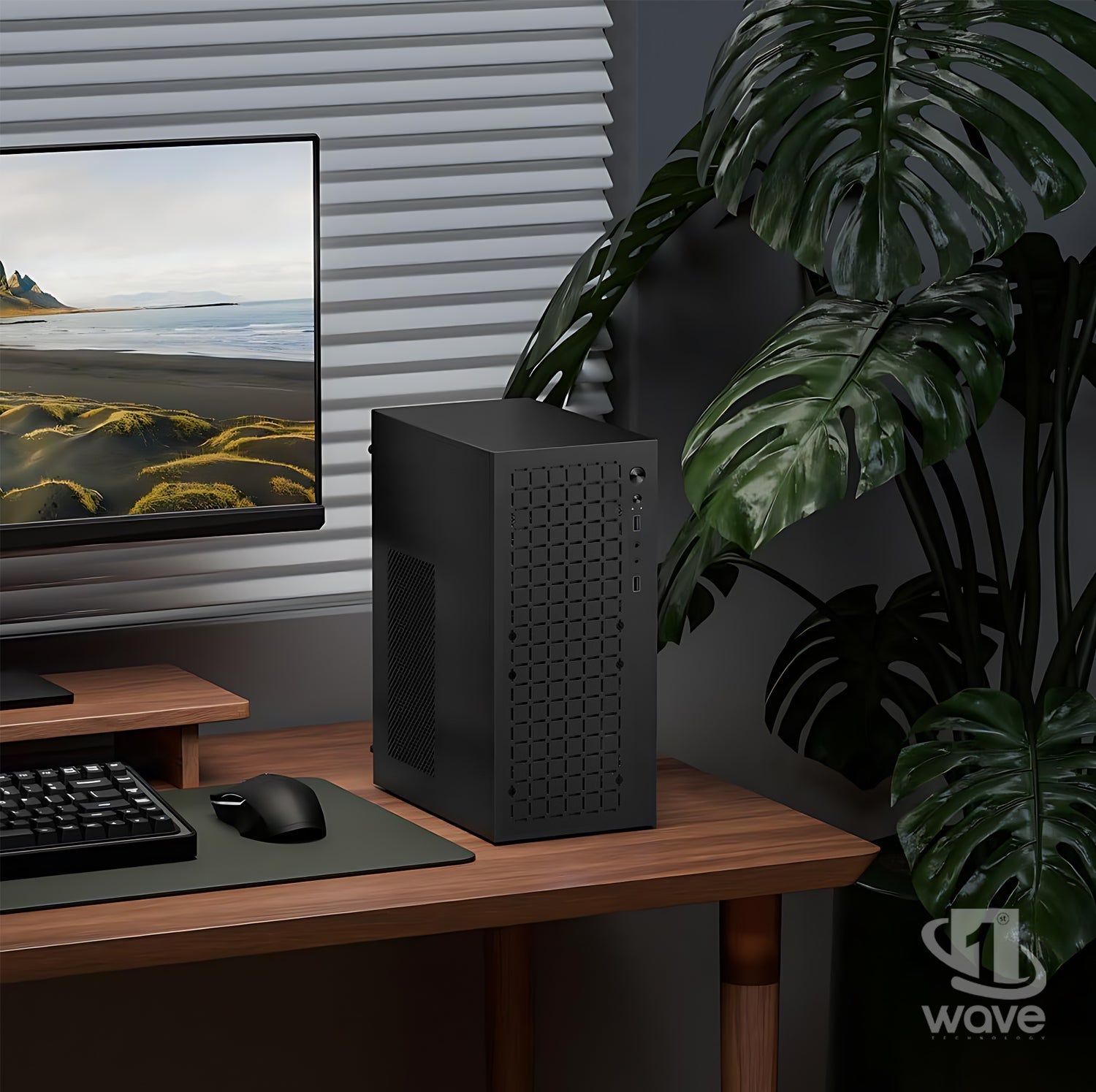 First Wave Workline Business Desktop PC – 13th Gen Intel i3-13100, DDR5 RAM, 1TB NVMe SSD, WiFi, Win 11 Pro, 3Y Warranty, Ideal for Office, Includes MS Office Home & Business, Keyboard & Mouse