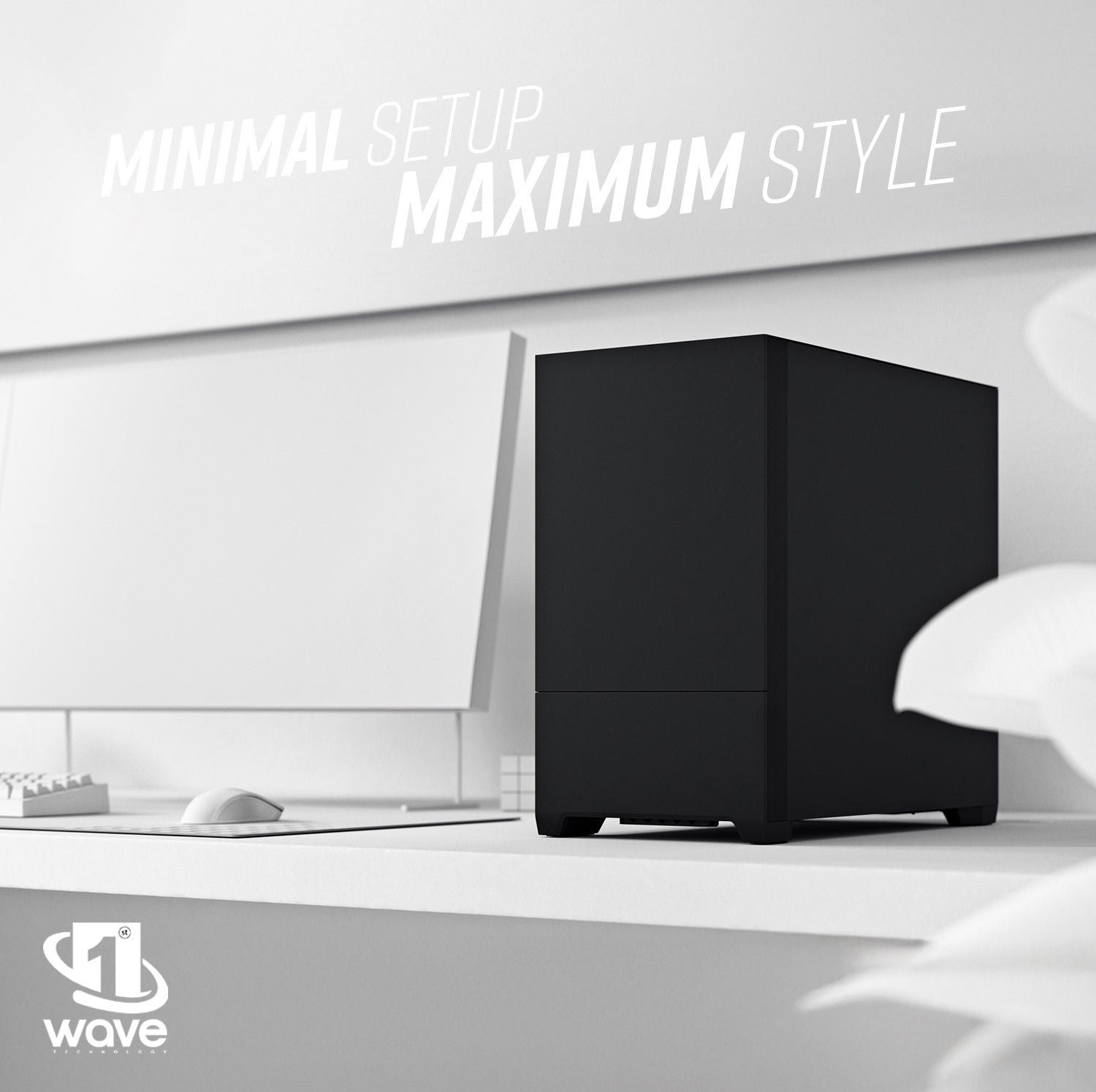 First Wave Exec Node Business Desktop PC – 14th Gen Intel i7 14700, RAM, 1TB NVMe SSD + 1TB SATA SSD, Windows 11 Pro | 3-Year Warranty | Include MS Office, Keyboard & Mouse - Ideal for Office Use