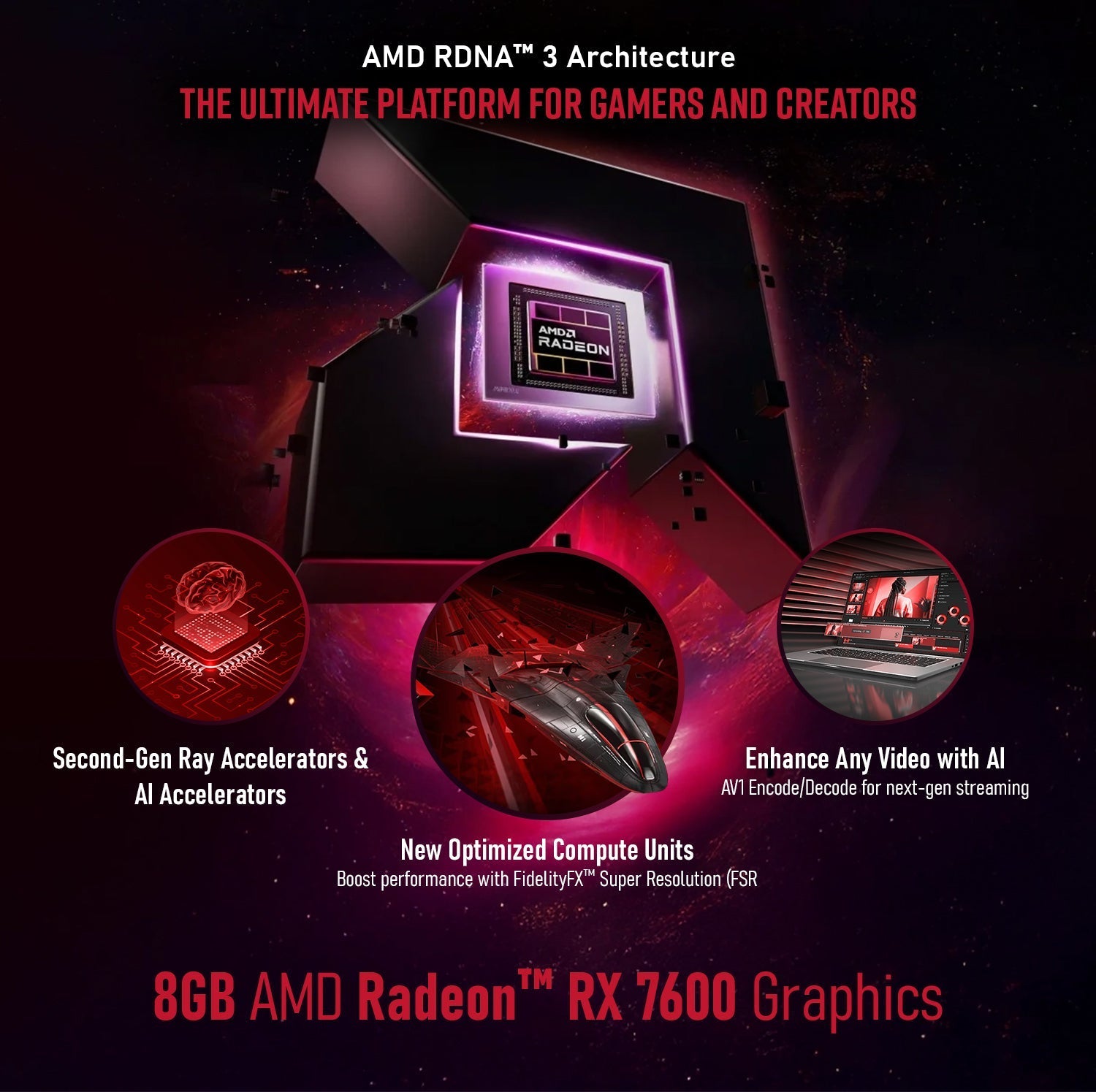 First Wave CryoBlade Gaming PC – AMD Ryzen 5-7600, 8GB Radeon RX 7600 GDDR6 OC Graphics, DDR5 RGB RAM, 2TB SSD (1TB NVMe + 1TB SATA), WiFi, ARGB Cooling, Windows 11 Pro, 2Y Warranty