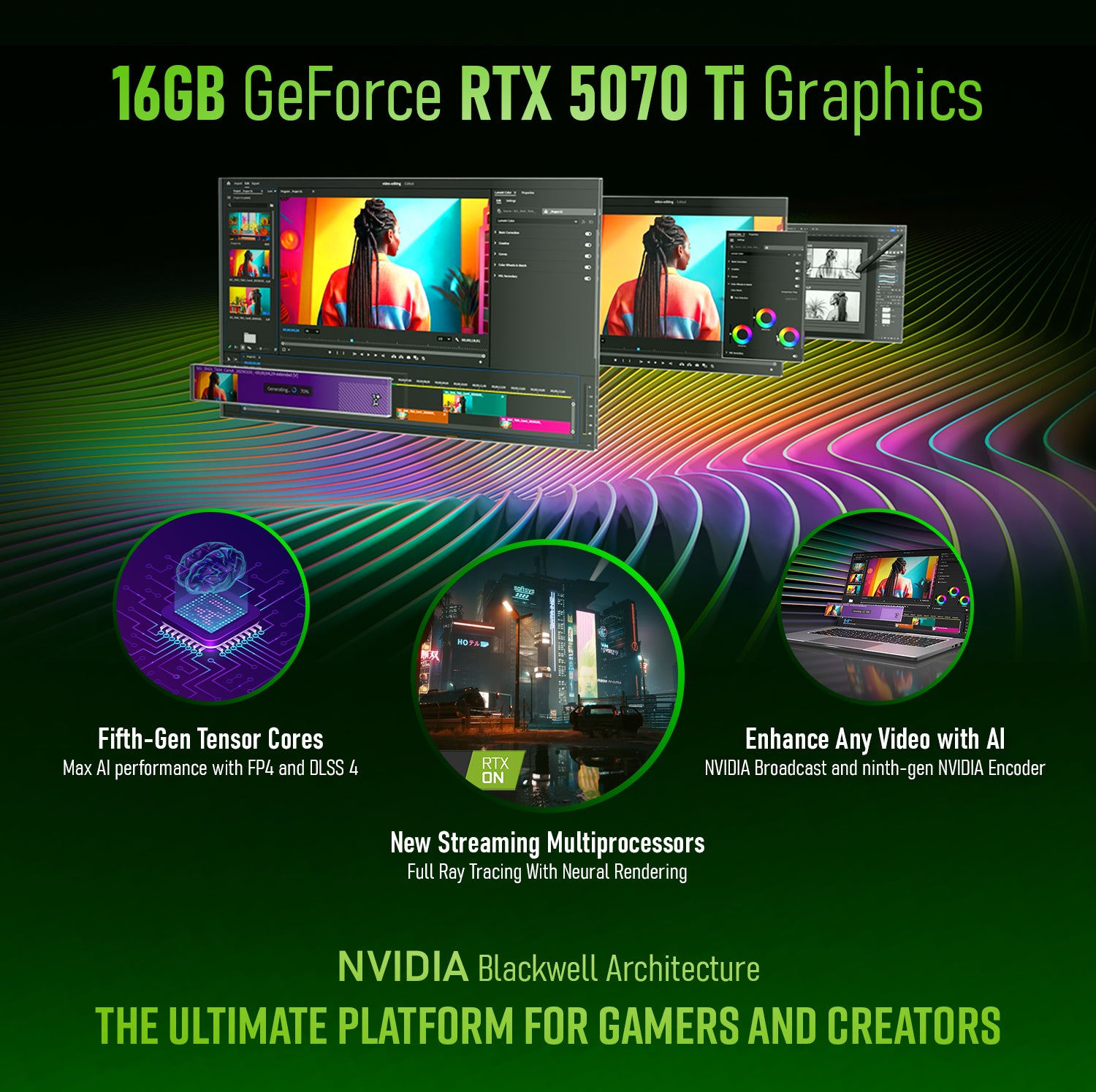 First Wave BroadcastX Workstation PC – Intel Core i9 14th Gen-14900K, RTX 5070 Ti GPU DDR5 RAM, 1TB NVMe + 1TB SATA SSD, WiFi, Wood Edition Tempered Glass Case