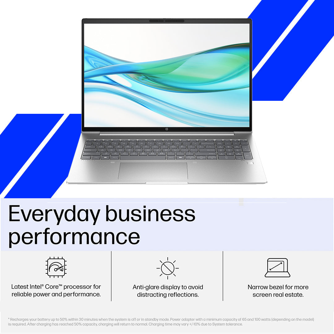HP ProBook 460 G11 Business Laptop – Intel Core Ultra 7 | 16GB RAM | 512GB SSD | 16.1" Full HD Display | Backlit English Keyboard | Windows 11 Pro | with First Wave Workspace Bundle (Signature Desk Mat + Headset Stand + SlimGuard Sleeve) HP