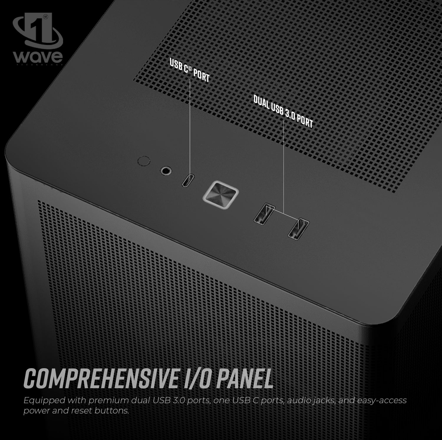 First Wave AxisOne Business Desktop PC – Ryzen 9 9900X | DDR5 RAM | 1TB NVMe + 1TB SATA SSD | WiFi | 750W Modular PSU | Win 11 Pro | Includes MS Office, Keyboard & Mouse, 3-Year Warranty