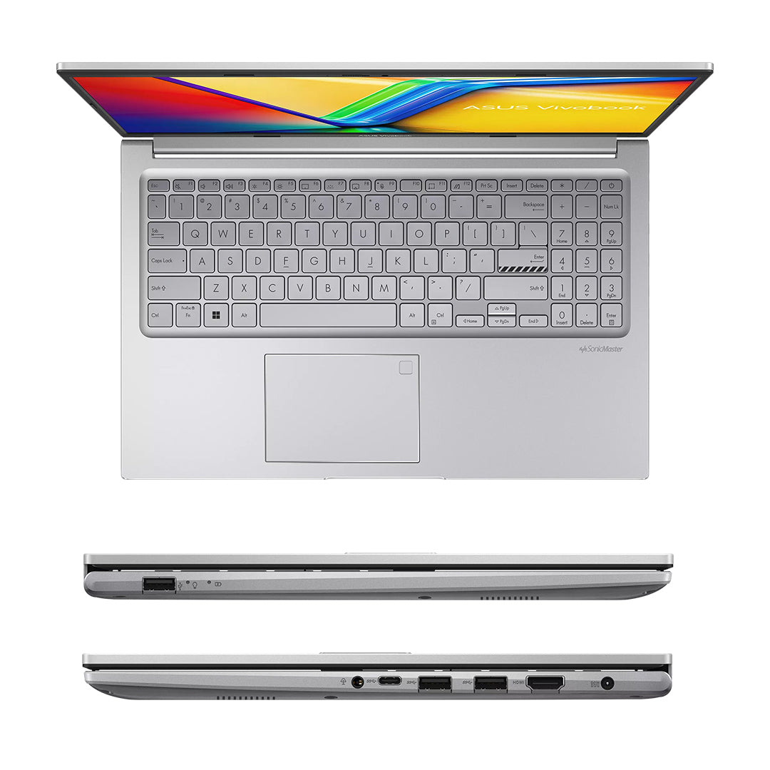 Asus Vivobook 15 A1504VA-BQ541 -Intel Core™ 5, 8GB DDR5 512GB SSD 15.6" FHD Backlit Keyboard, Cool Silver ASUS