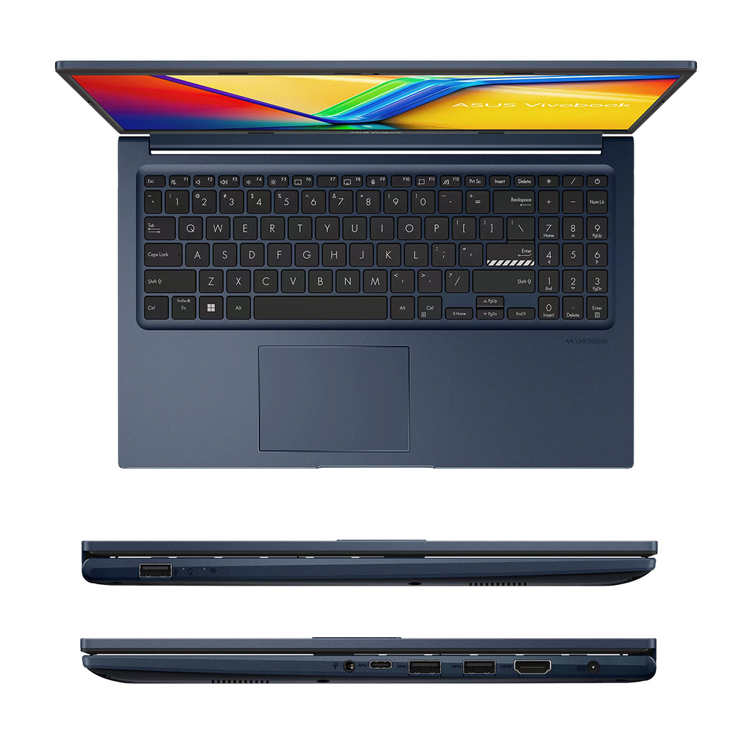 Asus Vivobook 15 X1504VA-Intel Core 7 16GB DDR 512GB SSD 15.6" FHD Screen Full Backlite keyboard, Quite Blue ASUS