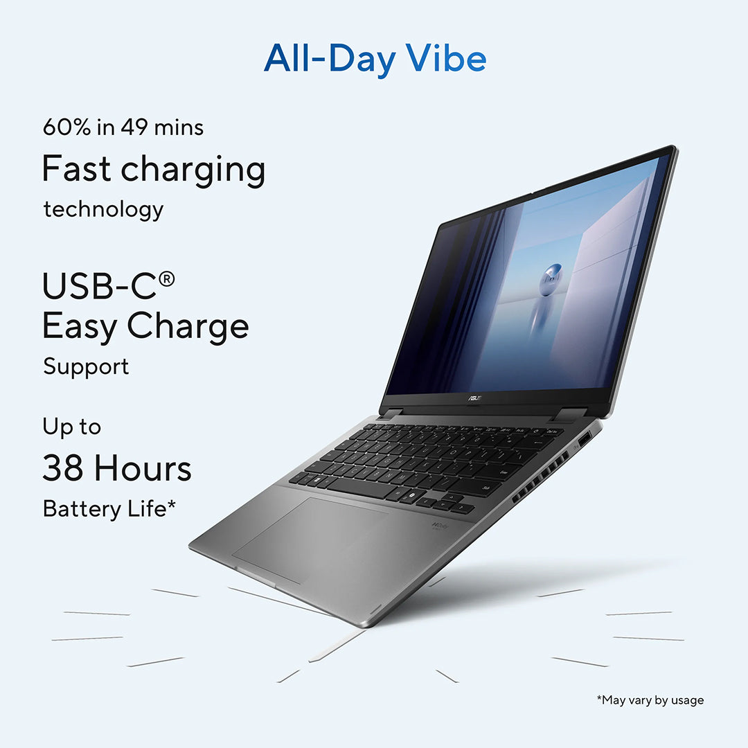 Asus Vivobook Flip TP3407SA‑DS74T-Ultra 7 256V 16GB LPDDR5X 1TB SSD 14" OLED Touch Screen x360 Matte Grey ASUS