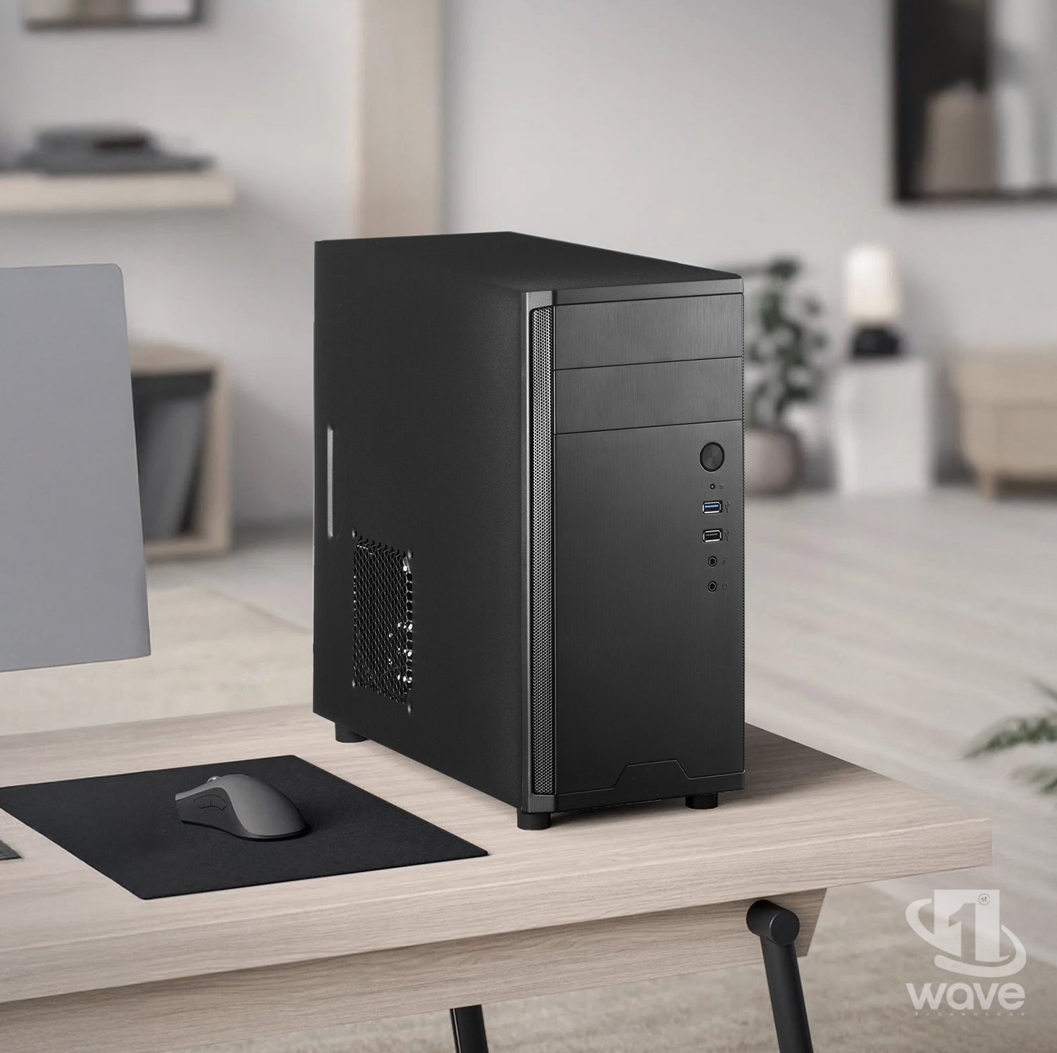 First Wave OmniWork Business Desktop PC – AMD Ryzen 7 7700 | DDR5 RAM | 1TB NVMe SSD + 1TB SATA SSD | Windows 11 Pro | 3-Year Warranty | Includes MS Office, Keyboard & Mouse - Ideal for Work