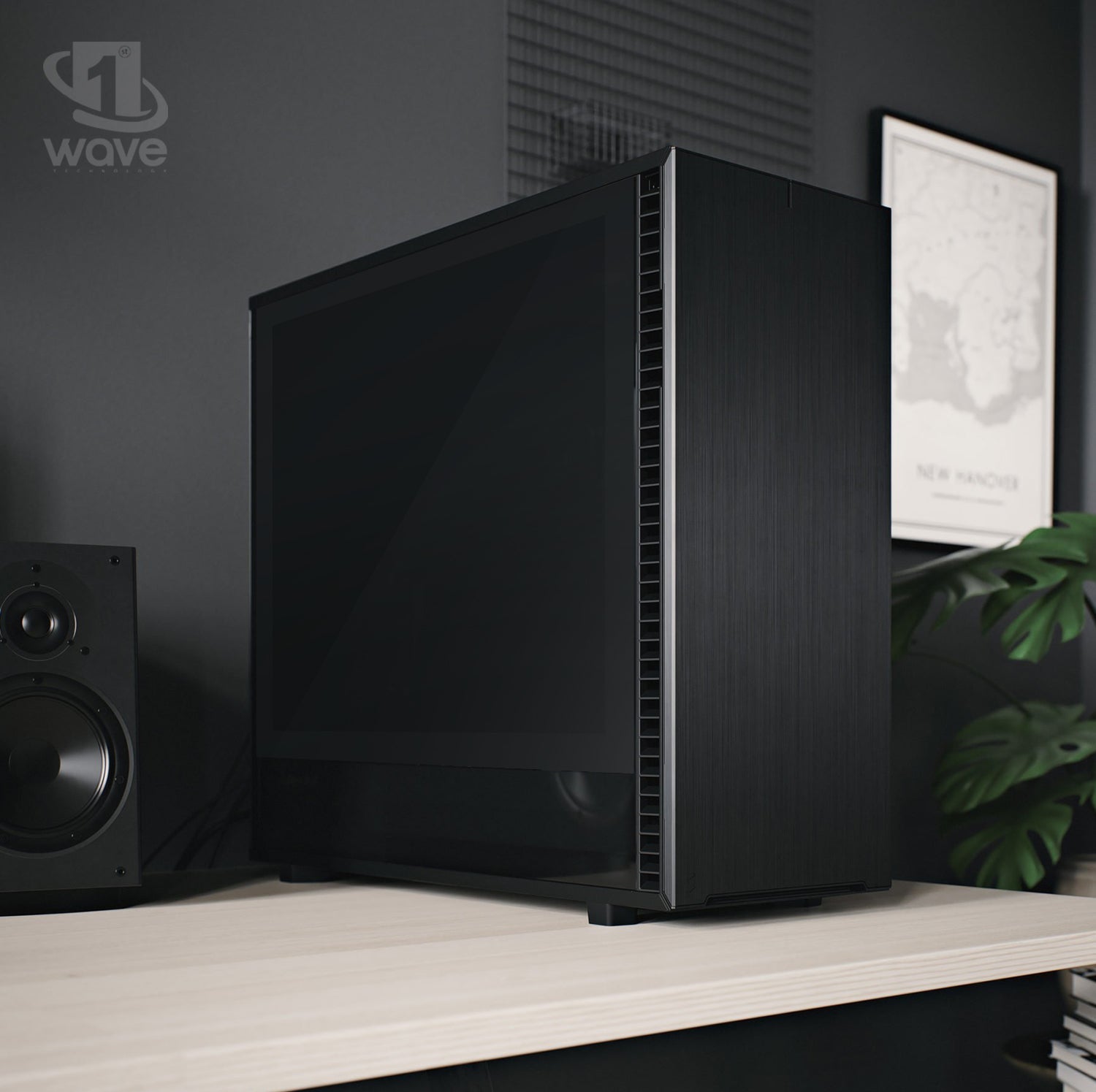 First Wave Perceptron Workstation PC – AMD Ryzen TRPRO-7965WX 24-Core, Professional 32GB GPU, DDR5 6000MHz RAM, 1TB NVMe SSD, 1TB SATA SSD, High-Performance Desktop