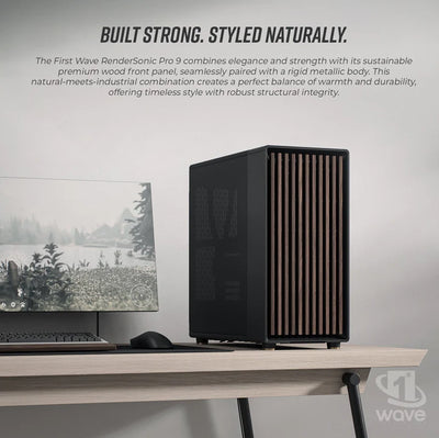 First Wave RenderSonic Pro 9 Workstation PC – Rendering Edition | AMD Ryzen 9 9950X | NVIDIA RTX 5080 16GB Graphics | WiFi | Windows 11 Pro | Professional Rendering Workstation | 2-Year Warranty