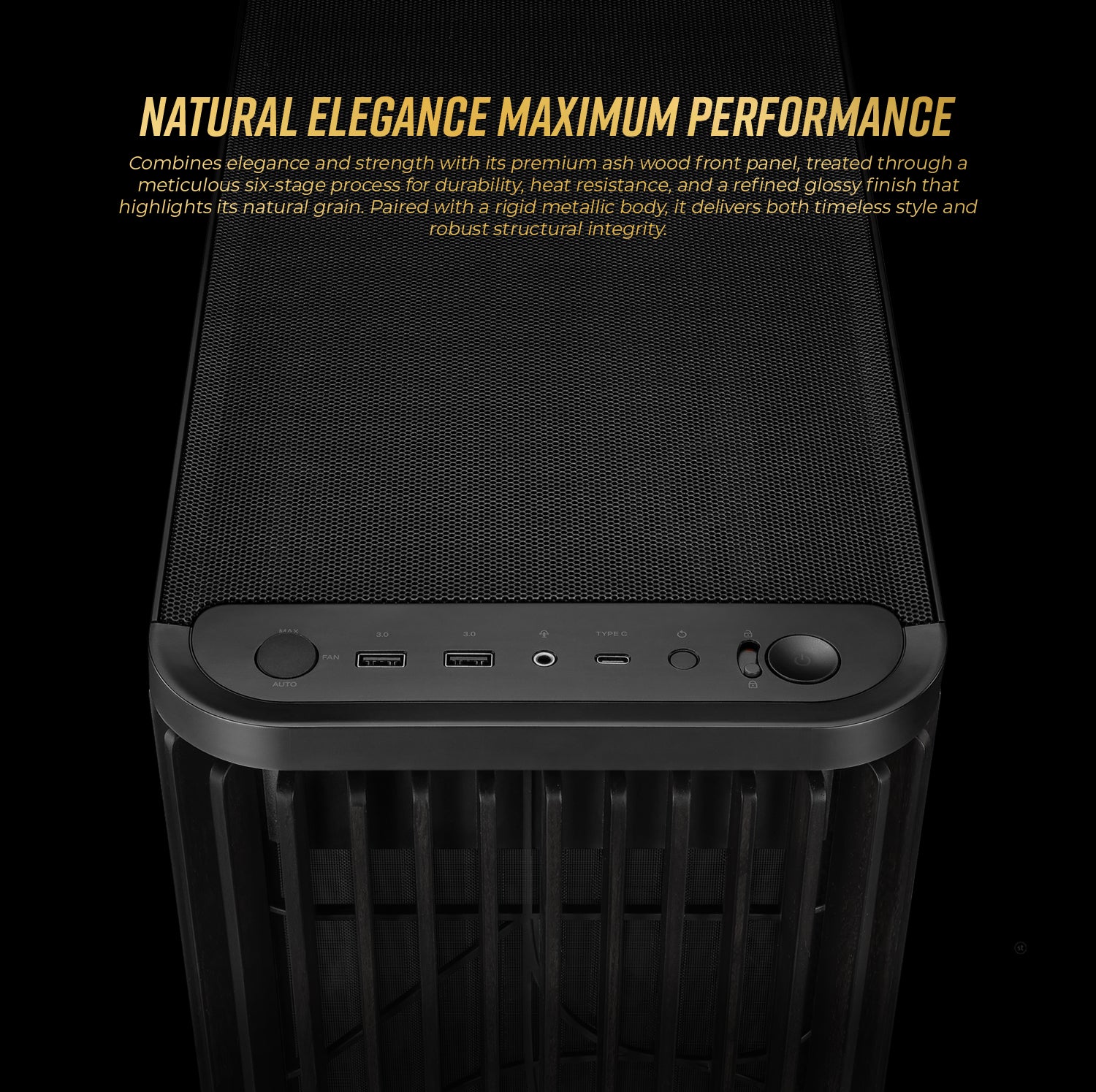 First Wave BroadcastX Workstation PC – Intel Core i9 14th Gen-14900K, RTX 5070 Ti GPU DDR5 RAM, 1TB NVMe + 1TB SATA SSD, WiFi, Wood Edition Tempered Glass Case