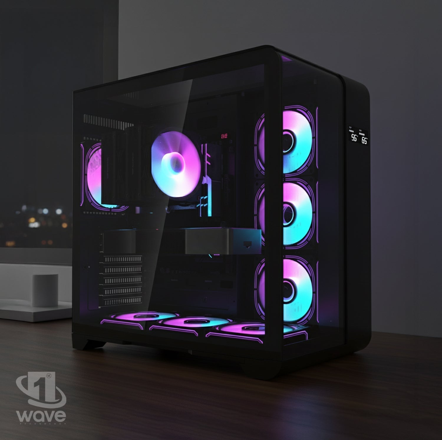 First Wave CosmoBlade Gaming PC – AMD Ryzen 9-9950X, Radeon RX 9070 XT 16GB OC Graphics, DDR5 RGB RAM, 2TB SSD (1TB NVMe + 1TB SATA), WiFi, ARGB Cooling, Windows 11 Pro, 2Y Warranty