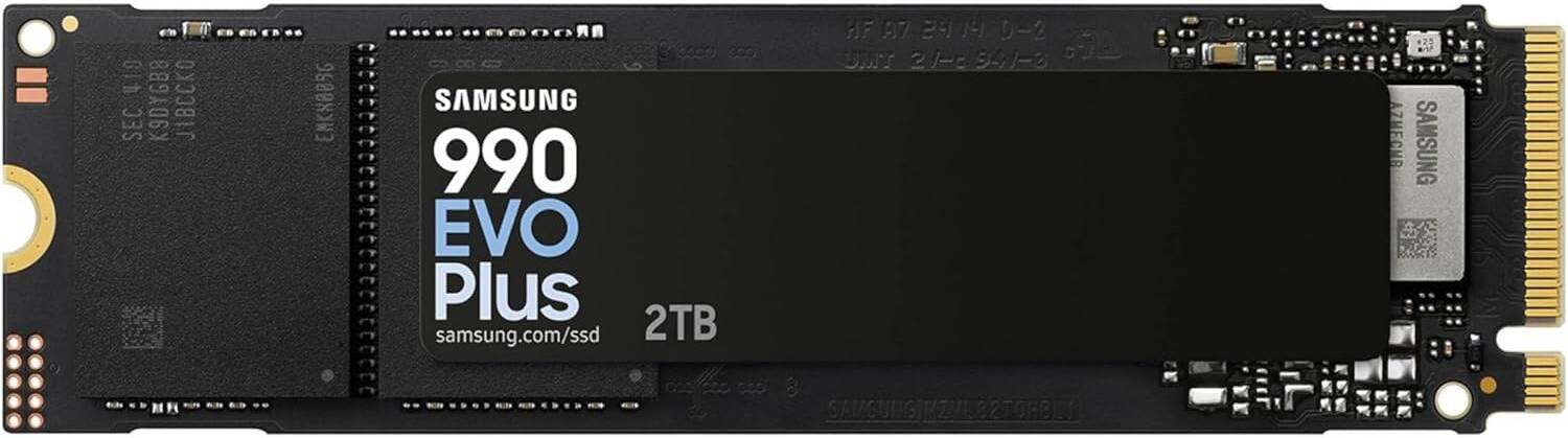 Samsung 990 EVO Plus NVMe M.2 SSD 2TB – PCIe 4.0, Up to 5,000MB/s Read Speed, V-NAND, Dynamic Thermal Guard, Energy Efficient, 5-Year Warranty – Ultra-Fast Internal Storage for PC & Laptop