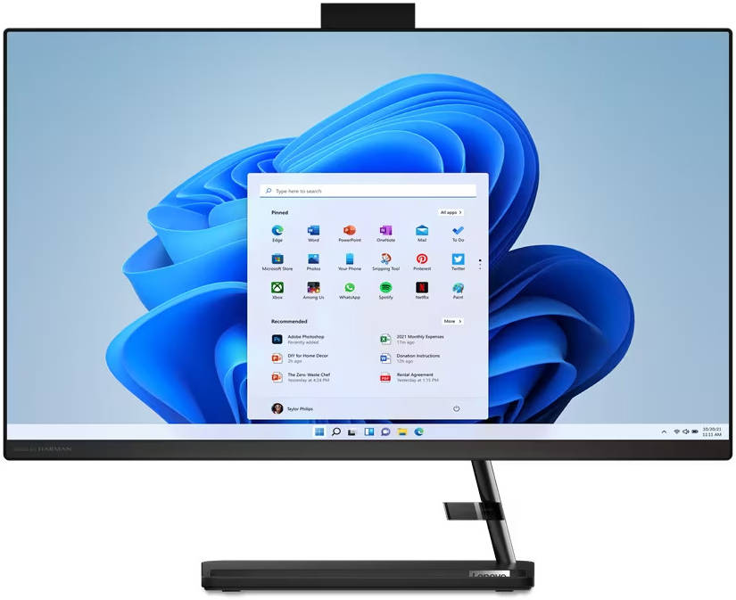 Lenovo IdeaCentre AIO 3 27IAP7 Desktop, 27" FHD IPS Display, Intel Core i7-13620H, 16GB RAM, 512GB SSD, GeForce MX550 4GB Graphics, Wireless Mouse & ENG-ARAB K/B, Win 11 Pro, Black | F0GJ00LWAX