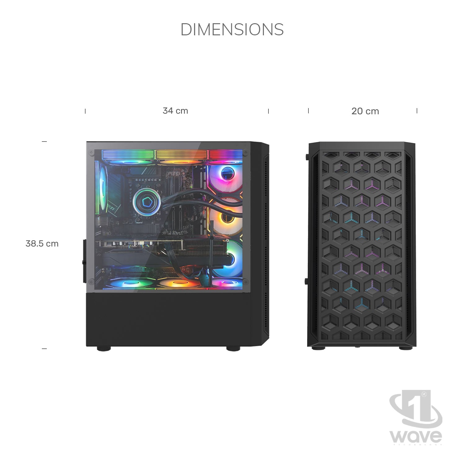 First Wave ThunderStrike Gaming PC – Intel Core Ultra 5 - 245KF, 8GB RTX 5060 Graphics, DDR5 RGB RAM, 2TB SSD (1TB NVMe + 1TB SATA), WiFi, ARGB Cooling, Windows 11 Pro, 2Y Warranty