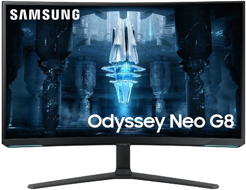 Samsung Odyssey Neo G8 32" 4K Curved Gaming Monitor – 3840x2160, 240Hz Refresh Rate, 1ms Response Time, Quantum HDR2000, Quantum Mini-LED, AMD FreeSync Premium Pro, CoreSync RGB Lighting, Model LS32BG850NMXUE