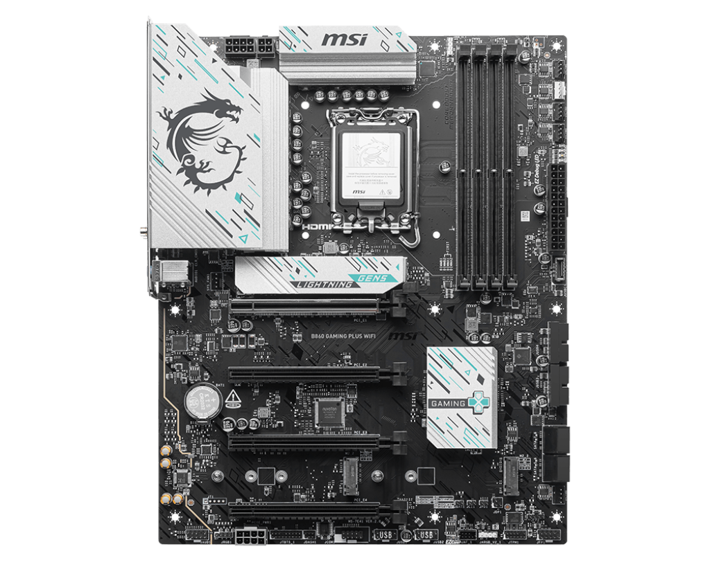 MSI B860 Gaming Plus WiFi Motherboard – LGA 1851, DDR5, High-Performance ATX Motherboard for Gaming & Connectivity