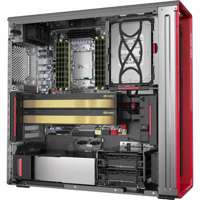Lenovo ThinkStation P5 TWR (1000W) Intel Xeon W3-2423, 16GB DDR5, 1TB SSD, No Graphics Card, USB Traditional KYB Arabic/English, USB Calliope Mouse, Win11 Pro 64 for Workstations, 3Yr