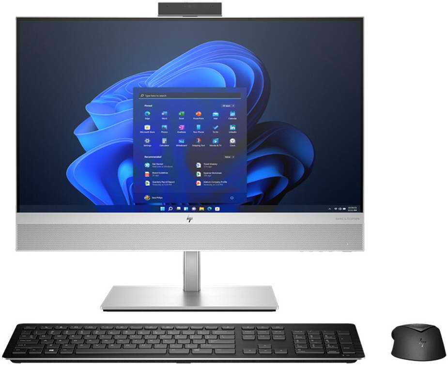 HP EliteOne 840 G9 All-in-One Desktop Computer, 23" FHD IPS Touch Display, Intel Core i7-13700, 16GB RAM, 512GB SSD, Intel UHD Graphics 770, HP 655 Keyboard & Mouse, Win11 Pro, White | 999X8ET#BH5
