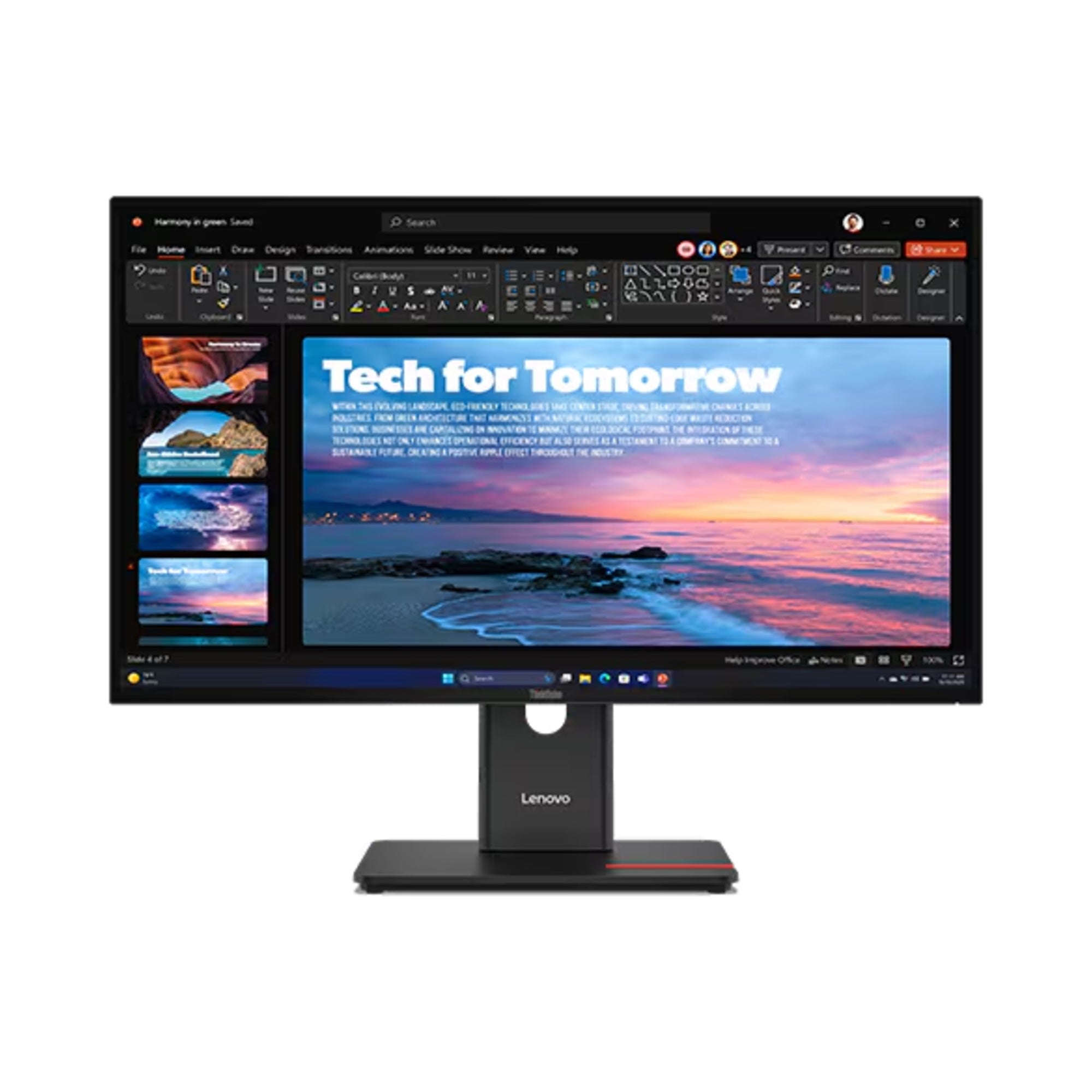 Lenovo ThinkVision T27QD-40 Monitor – 27" QHD Display | USB-C, HDMI, DisplayPort | Professional Business Monitor | Black Lenovo